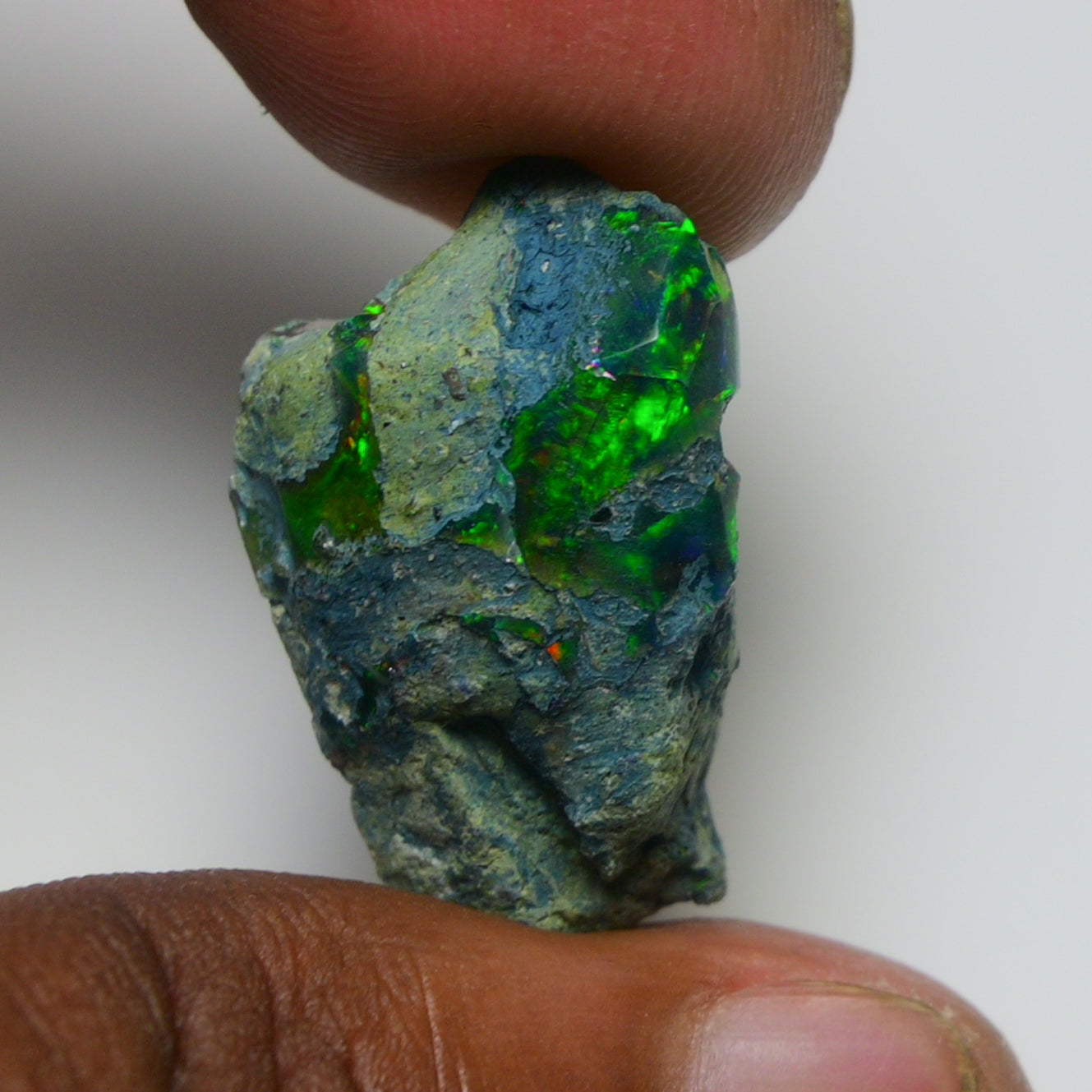 Rare Black Opal 21.70 Carats | Natural Black Ethiopian Opal Rough - Ready for Cutting & Jewelry!