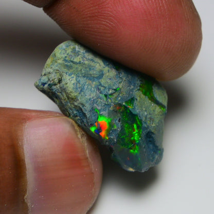 Rare Black Opal 21.70 Carats | Natural Black Ethiopian Opal Rough - Ready for Cutting & Jewelry!