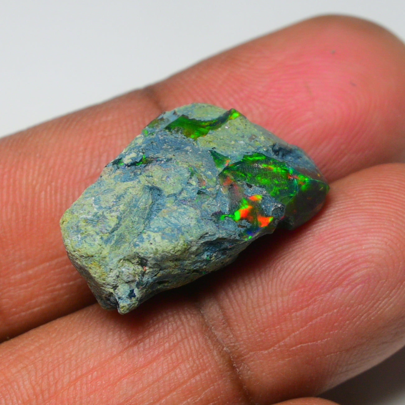 Rare Black Opal 21.70 Carats | Natural Black Ethiopian Opal Rough - Ready for Cutting & Jewelry!