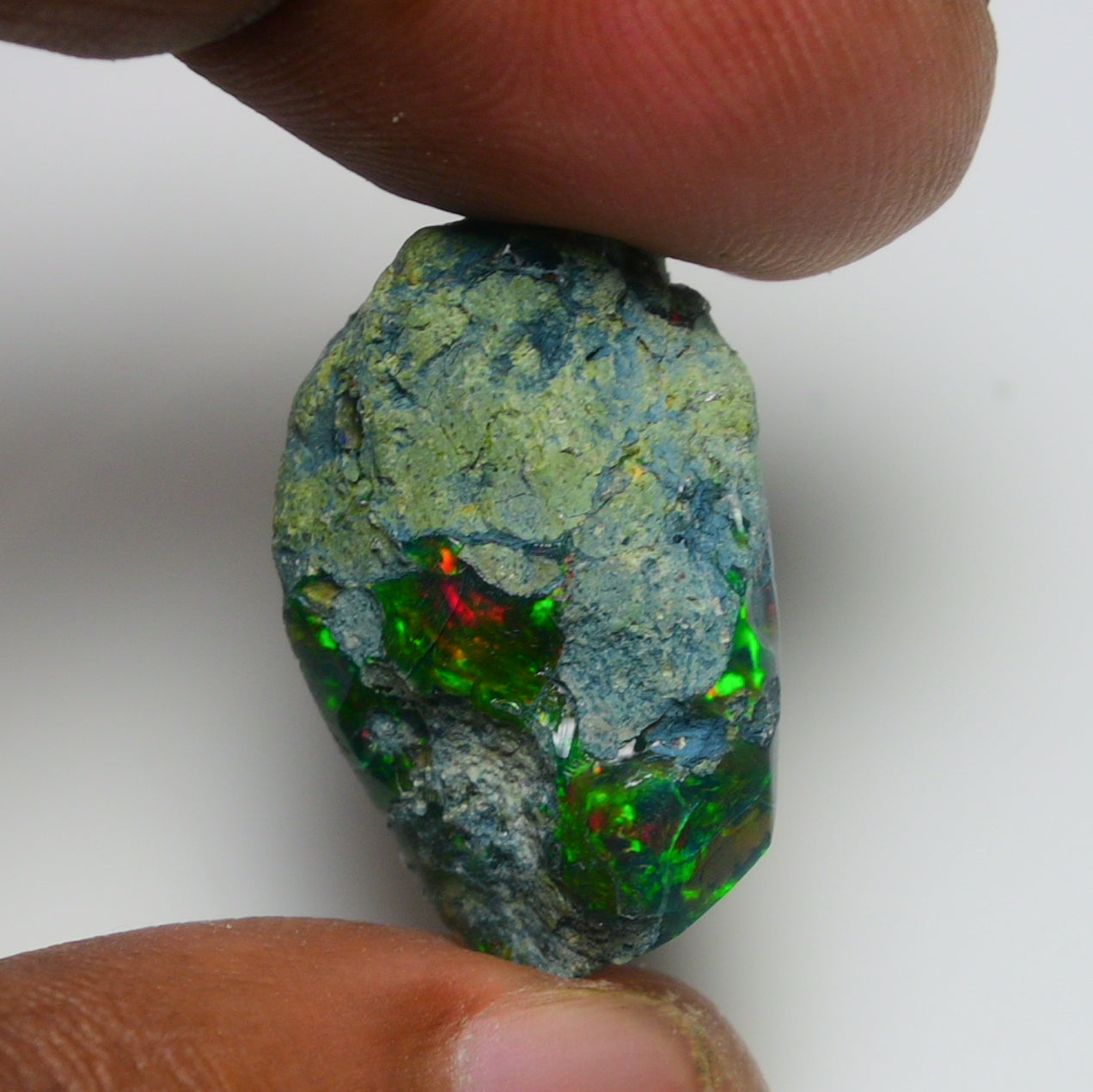 Rare Black Opal 21.70 Carats | Natural Black Ethiopian Opal Rough - Ready for Cutting & Jewelry!