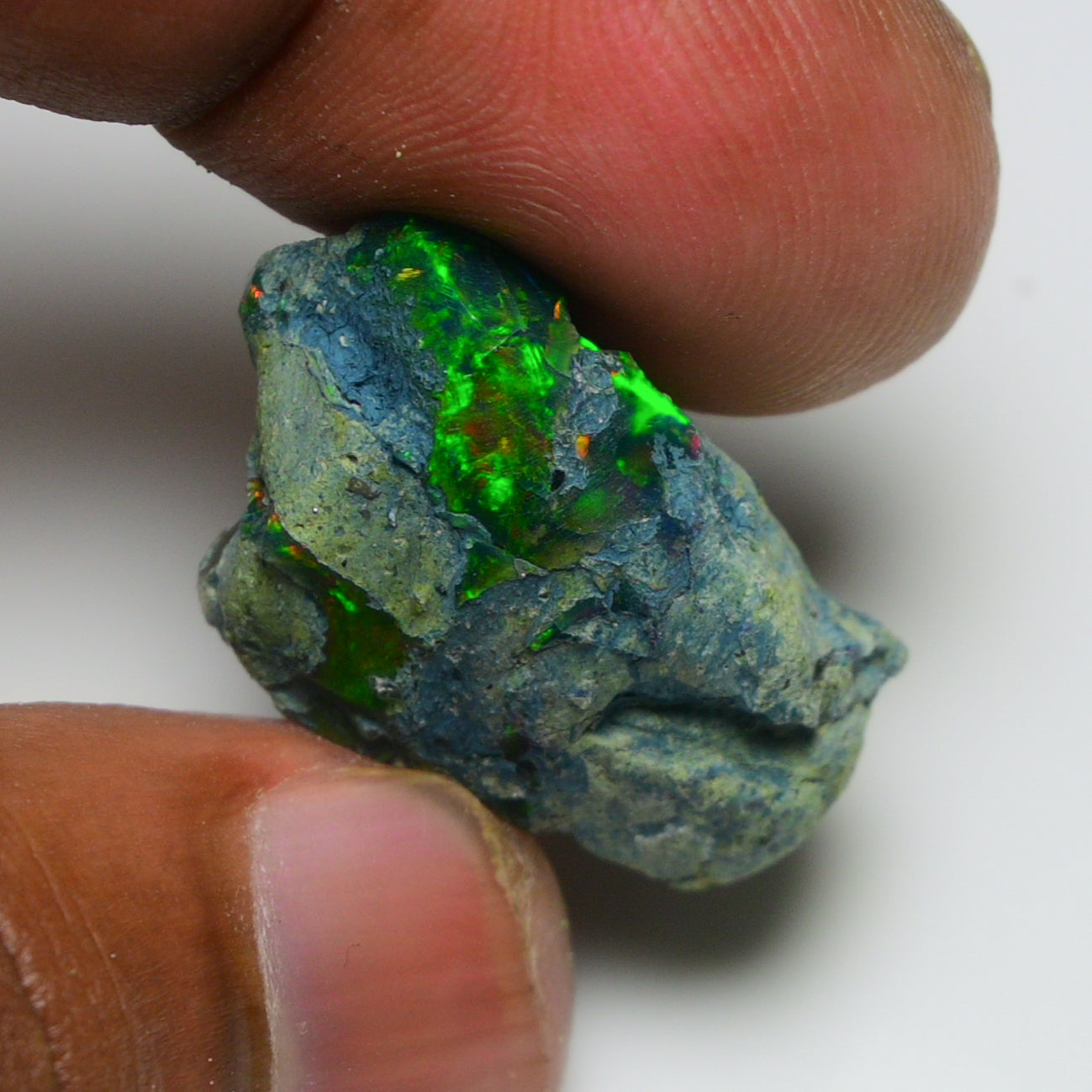 Rare Black Opal 21.70 Carats | Natural Black Ethiopian Opal Rough - Ready for Cutting & Jewelry!