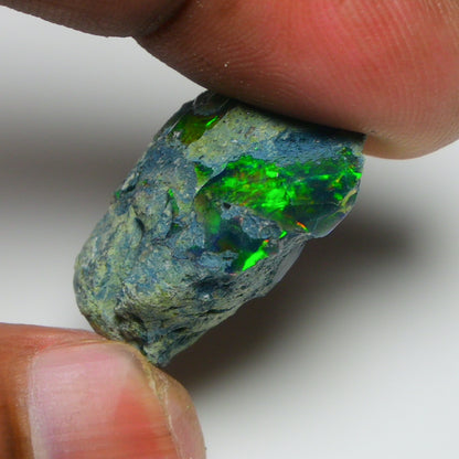 Rare Black Opal 21.70 Carats | Natural Black Ethiopian Opal Rough - Ready for Cutting & Jewelry!