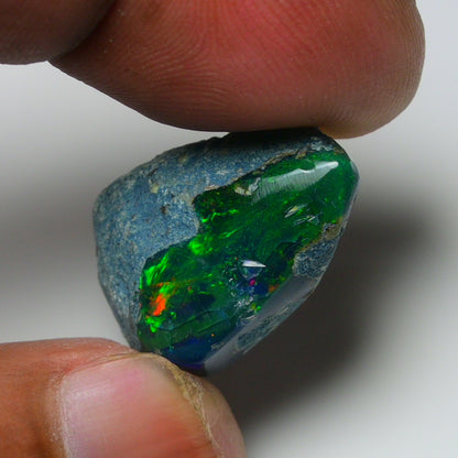 Rare Black Opal 14.00 Carats | Natural Black Ethiopian Opal Rough - Ready for Cutting & Jewelry!