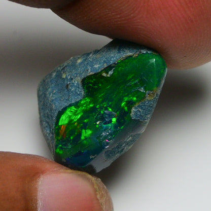 Rare Black Opal 14.00 Carats | Natural Black Ethiopian Opal Rough - Ready for Cutting & Jewelry!
