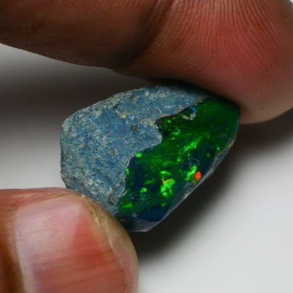 Rare Black Opal 14.00 Carats | Natural Black Ethiopian Opal Rough - Ready for Cutting & Jewelry!