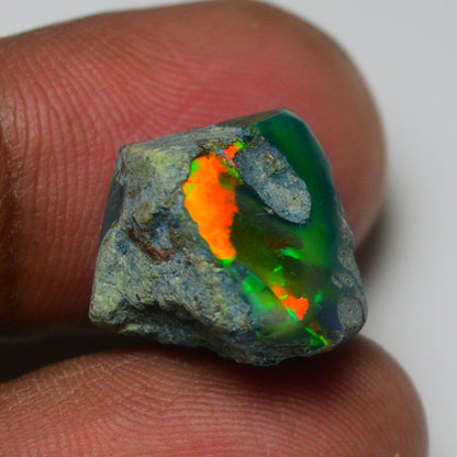 Rare Black Opal 14.00 Carats | Natural Black Ethiopian Opal Rough - Ready for Cutting & Jewelry!