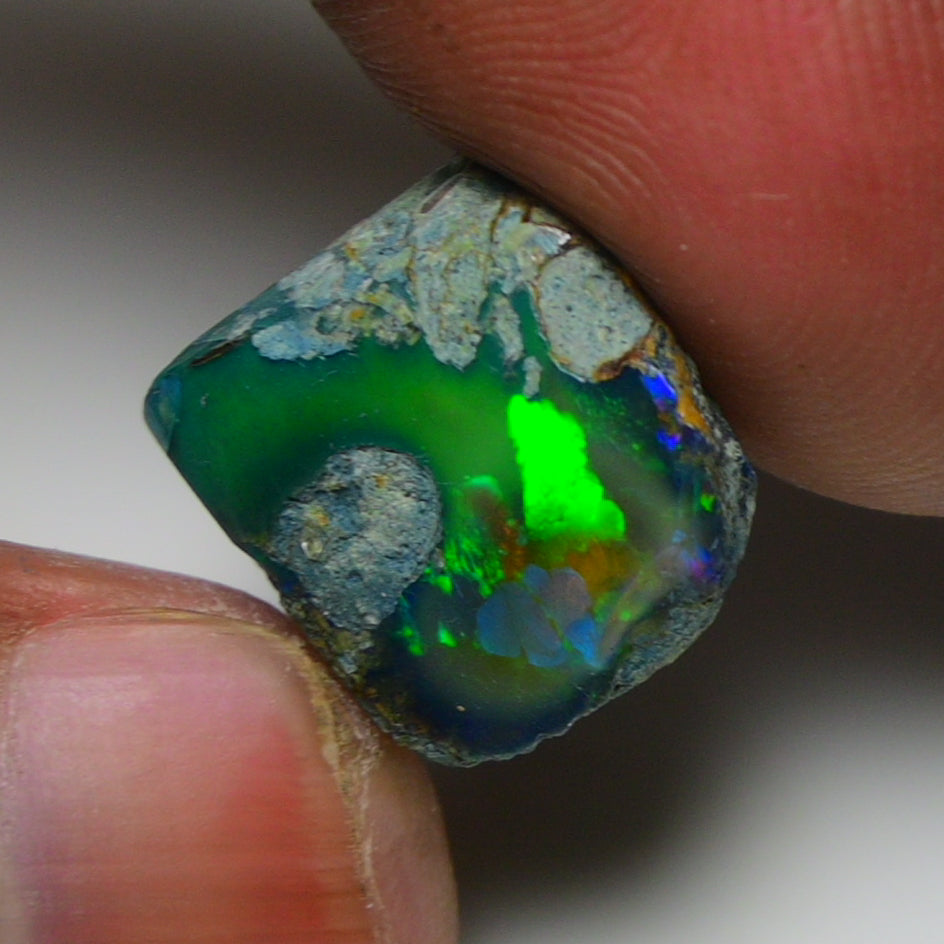 Rare Black Opal 14.00 Carats | Natural Black Ethiopian Opal Rough - Ready for Cutting & Jewelry!