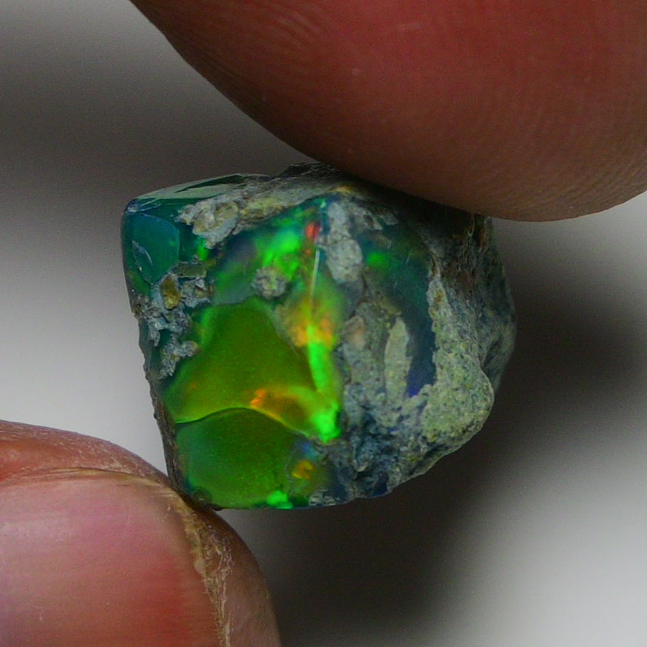Rare Black Opal 14.00 Carats | Natural Black Ethiopian Opal Rough - Ready for Cutting & Jewelry!