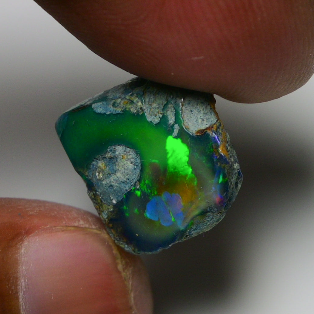 Rare Black Opal 14.00 Carats | Natural Black Ethiopian Opal Rough - Ready for Cutting & Jewelry!
