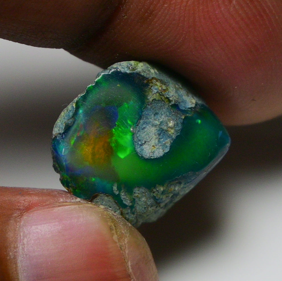 Rare Black Opal 14.00 Carats | Natural Black Ethiopian Opal Rough - Ready for Cutting & Jewelry!