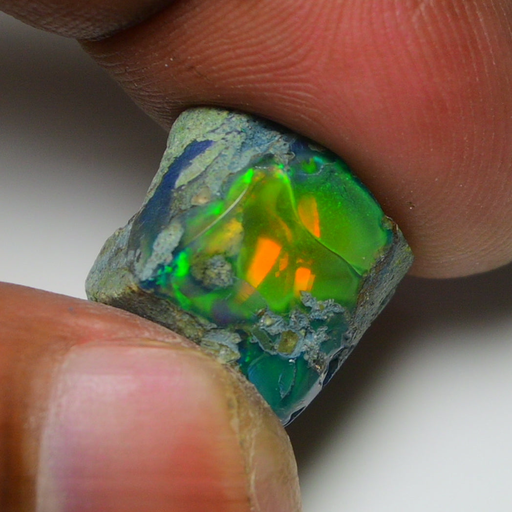 Rare Black Opal 14.00 Carats | Natural Black Ethiopian Opal Rough - Ready for Cutting & Jewelry!