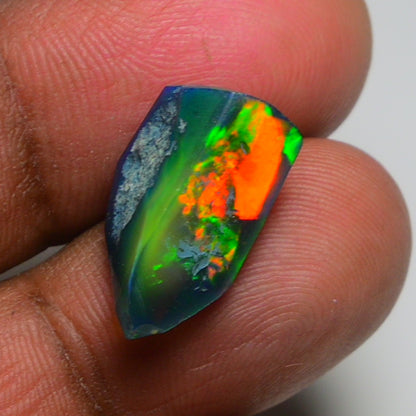 Rare Black Opal 6.40 Carats | Natural Black Ethiopian Opal Rough - Ready for Cutting & Jewelry!