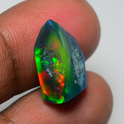 Rare Black Opal 6.40 Carats | Natural Black Ethiopian Opal Rough - Ready for Cutting & Jewelry!