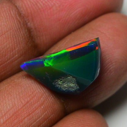 Rare Black Opal 6.40 Carats | Natural Black Ethiopian Opal Rough - Ready for Cutting & Jewelry!