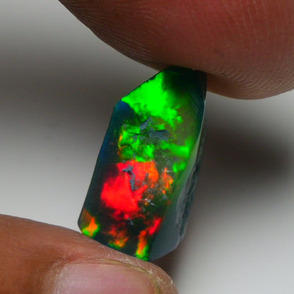 Rare Black Opal 6.40 Carats | Natural Black Ethiopian Opal Rough - Ready for Cutting & Jewelry!