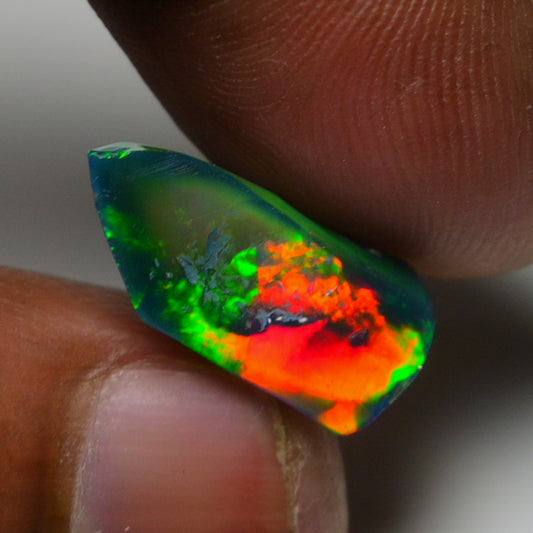 Rare Black Opal 6.40 Carats | Natural Black Ethiopian Opal Rough - Ready for Cutting & Jewelry!
