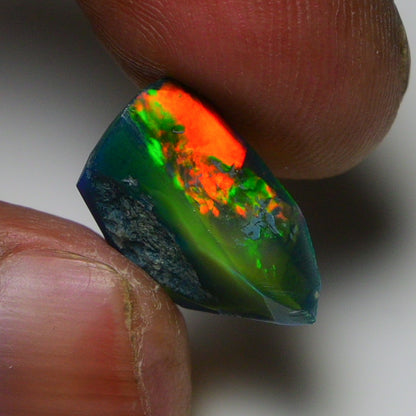 Rare Black Opal 6.40 Carats | Natural Black Ethiopian Opal Rough - Ready for Cutting & Jewelry!