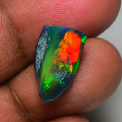 Rare Black Opal 6.40 Carats | Natural Black Ethiopian Opal Rough - Ready for Cutting & Jewelry!