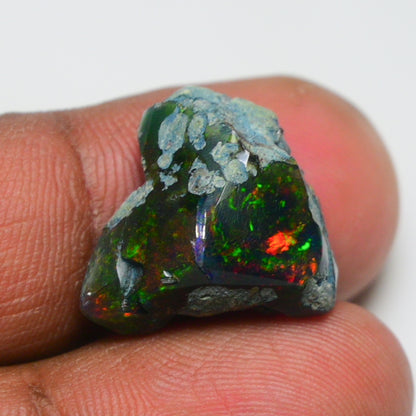 Rare Black Opal 11.55 Carats | Natural Black Ethiopian Opal Rough - Ready for Cutting & Jewelry!