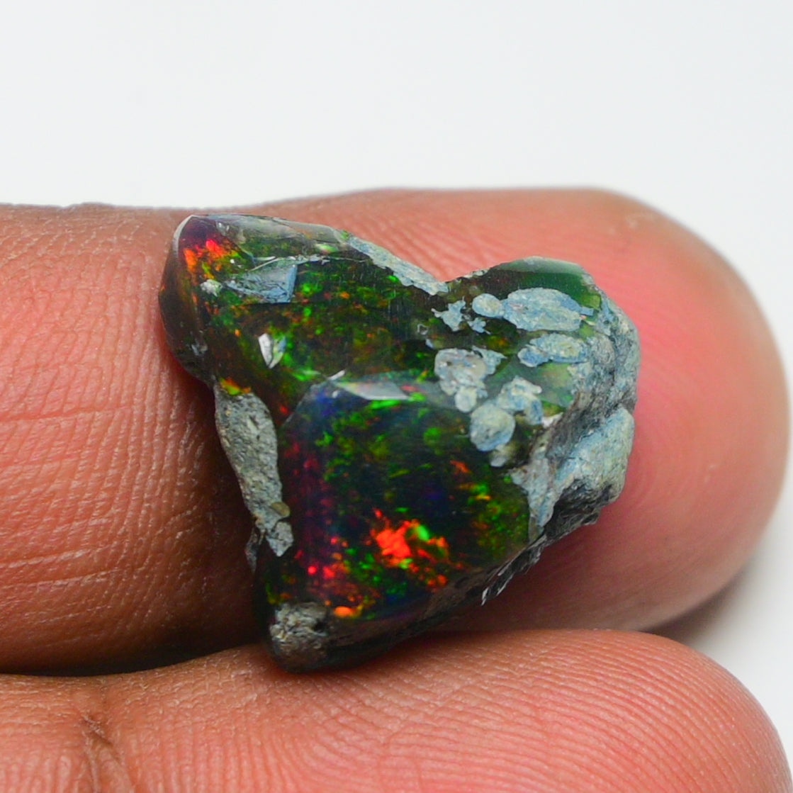 Rare Black Opal 11.55 Carats | Natural Black Ethiopian Opal Rough - Ready for Cutting & Jewelry!