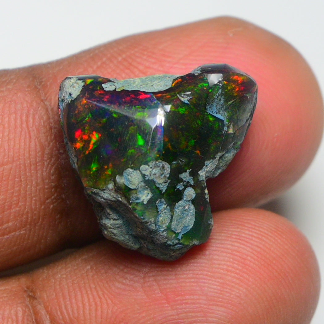 Rare Black Opal 11.55 Carats | Natural Black Ethiopian Opal Rough - Ready for Cutting & Jewelry!
