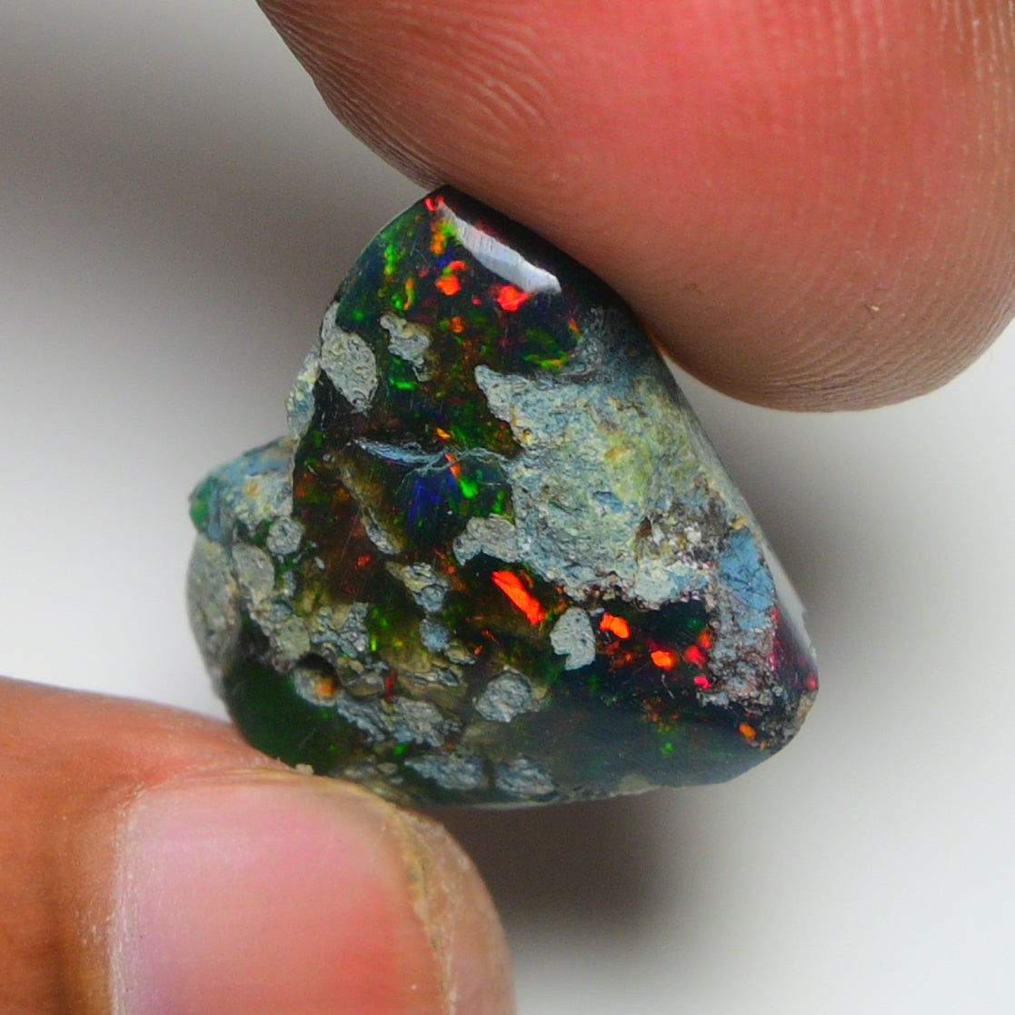 Rare Black Opal 11.55 Carats | Natural Black Ethiopian Opal Rough - Ready for Cutting & Jewelry!