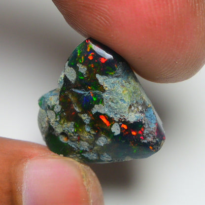 Rare Black Opal 11.55 Carats | Natural Black Ethiopian Opal Rough - Ready for Cutting & Jewelry!
