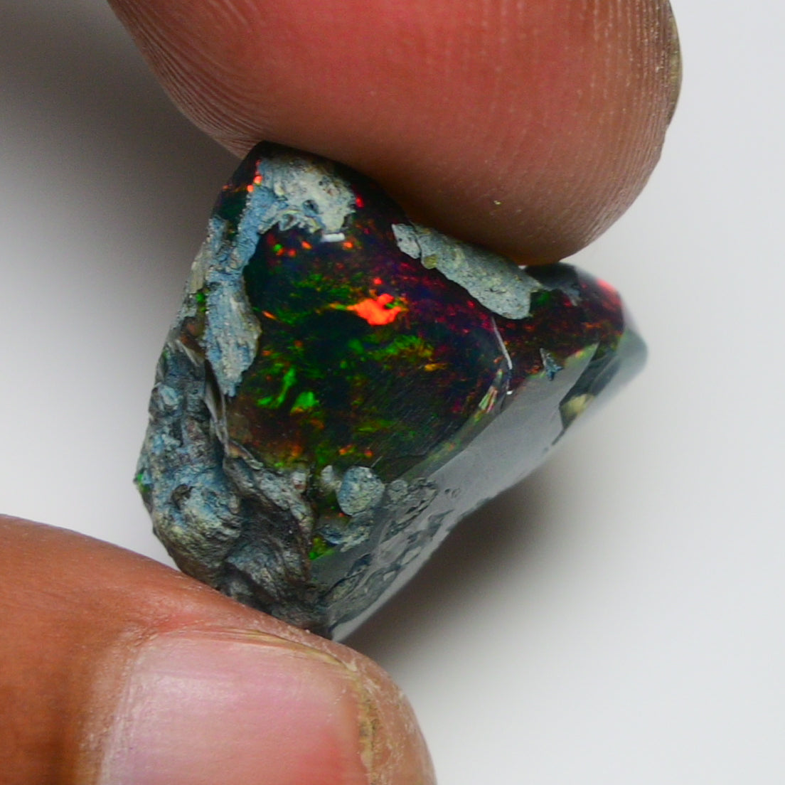 Rare Black Opal 11.55 Carats | Natural Black Ethiopian Opal Rough - Ready for Cutting & Jewelry!