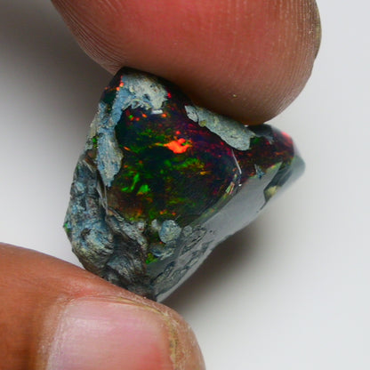 Rare Black Opal 11.55 Carats | Natural Black Ethiopian Opal Rough - Ready for Cutting & Jewelry!