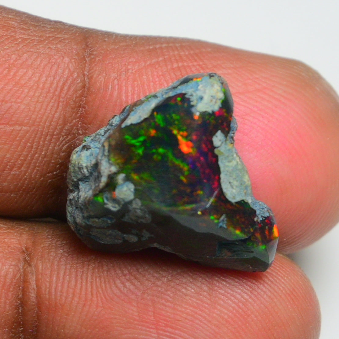 Rare Black Opal 11.55 Carats | Natural Black Ethiopian Opal Rough - Ready for Cutting & Jewelry!