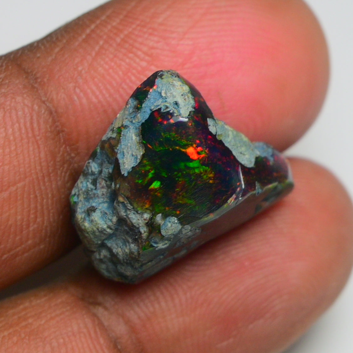 Rare Black Opal 11.55 Carats | Natural Black Ethiopian Opal Rough - Ready for Cutting & Jewelry!
