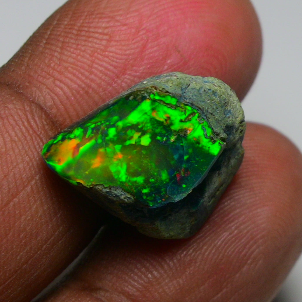 Rare Black Opal 11.76 Carats | Natural Black Ethiopian Opal Rough - Ready for Cutting & Jewelry!
