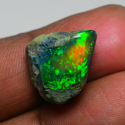 Rare Black Opal 11.76 Carats | Natural Black Ethiopian Opal Rough - Ready for Cutting & Jewelry!