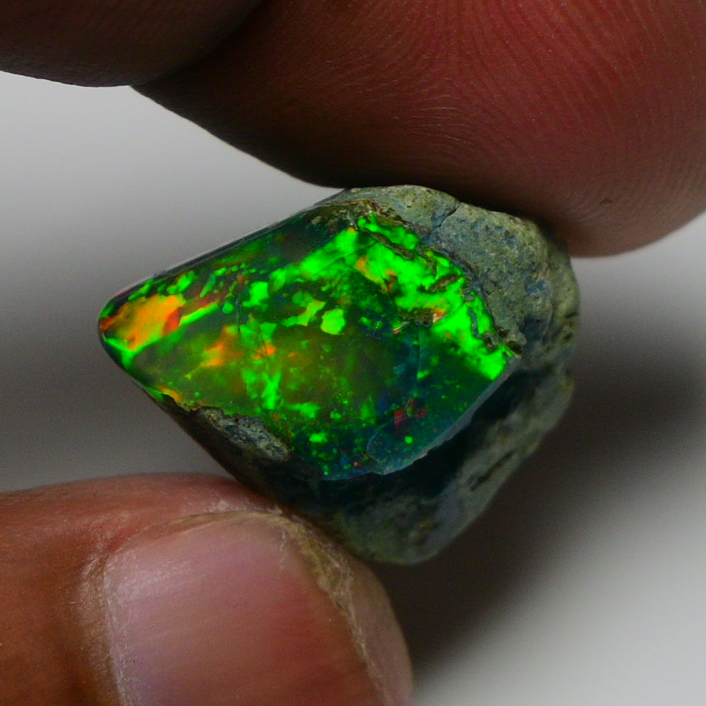 Rare Black Opal 11.76 Carats | Natural Black Ethiopian Opal Rough - Ready for Cutting & Jewelry!