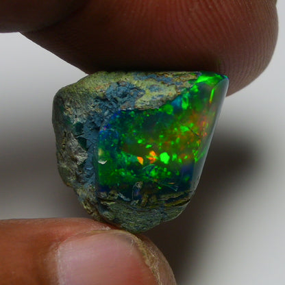 Rare Black Opal 11.76 Carats | Natural Black Ethiopian Opal Rough - Ready for Cutting & Jewelry!