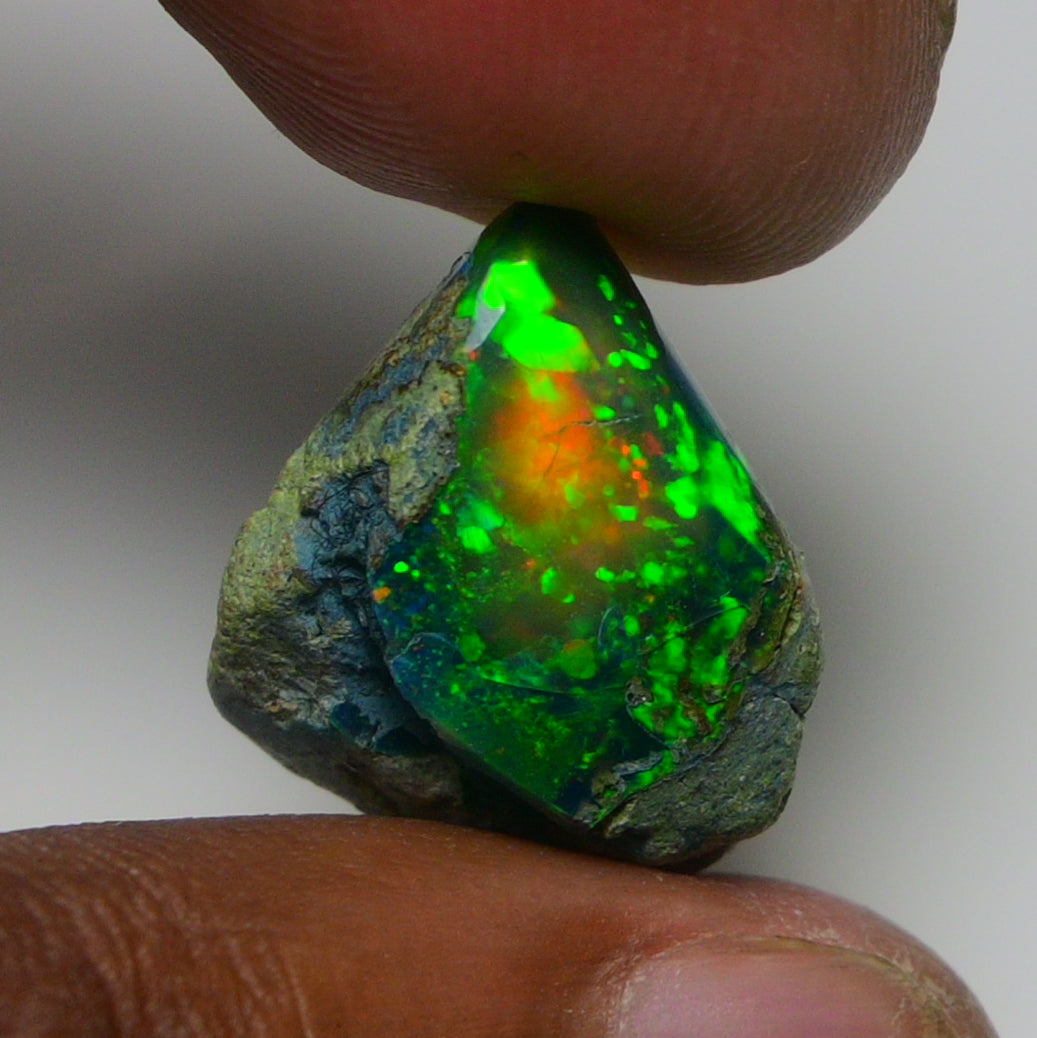 Rare Black Opal 11.76 Carats | Natural Black Ethiopian Opal Rough - Ready for Cutting & Jewelry!