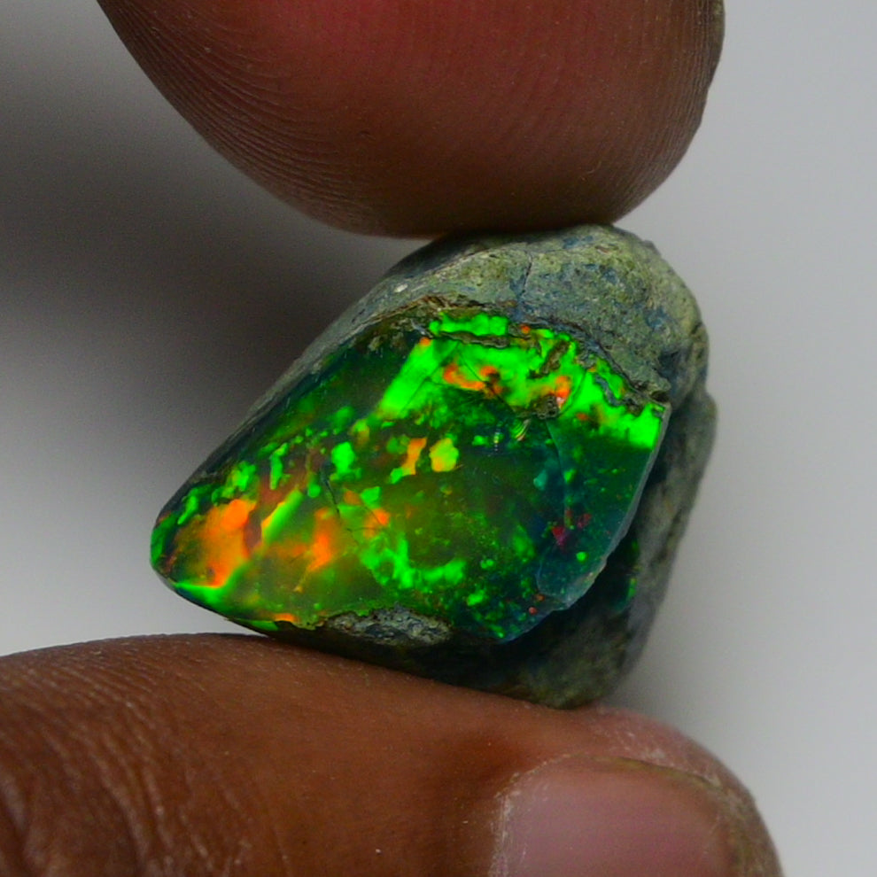 Rare Black Opal 11.76 Carats | Natural Black Ethiopian Opal Rough - Ready for Cutting & Jewelry!