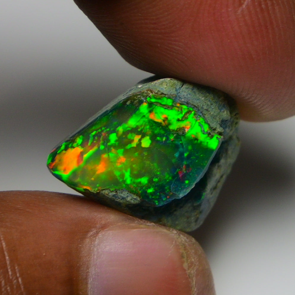 Rare Black Opal 11.76 Carats | Natural Black Ethiopian Opal Rough - Ready for Cutting & Jewelry!