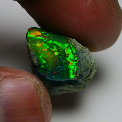 Rare Black Opal 11.76 Carats | Natural Black Ethiopian Opal Rough - Ready for Cutting & Jewelry!