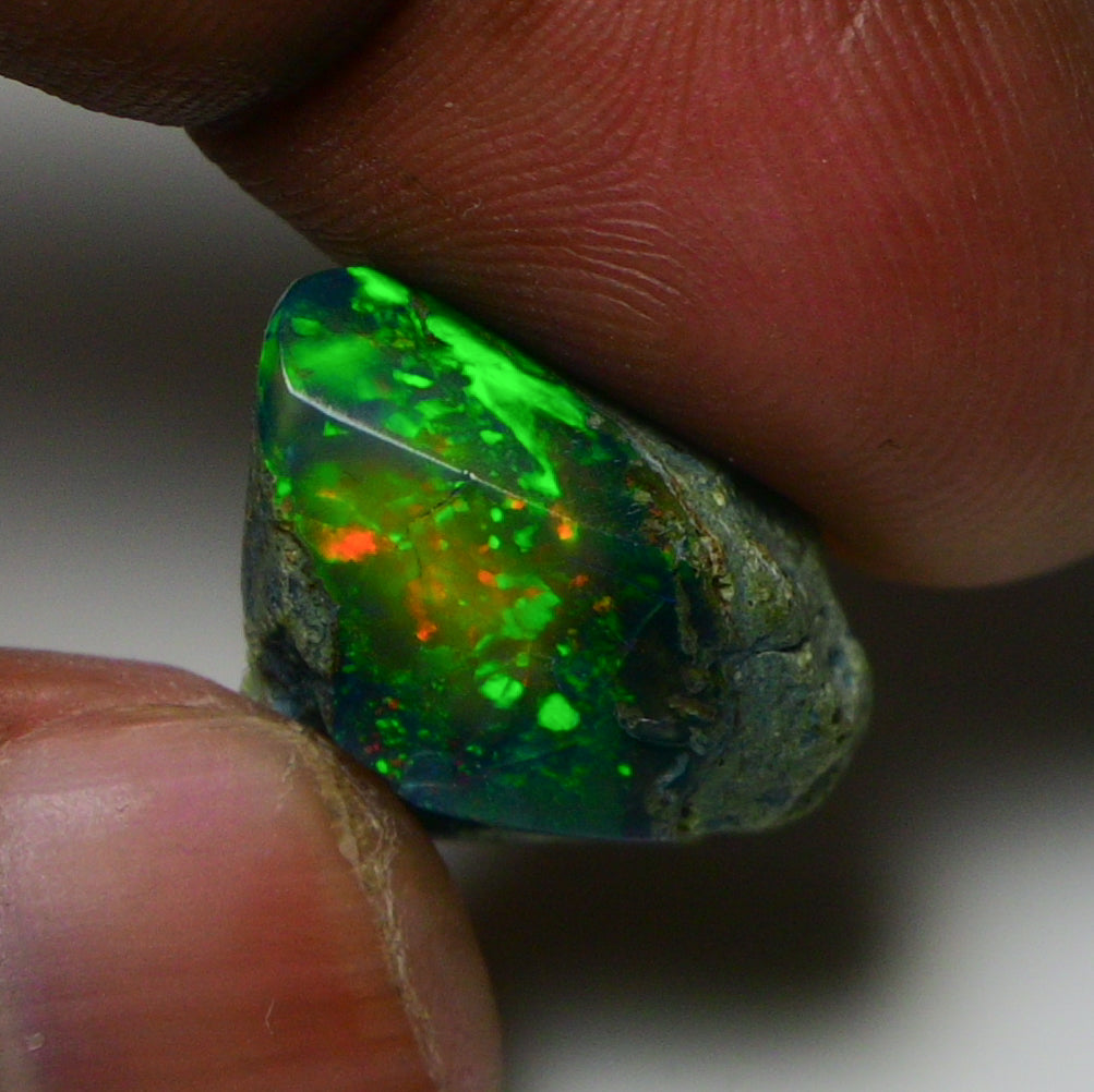 Rare Black Opal 11.76 Carats | Natural Black Ethiopian Opal Rough - Ready for Cutting & Jewelry!