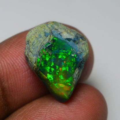 Rare Black Opal 11.76 Carats | Natural Black Ethiopian Opal Rough - Ready for Cutting & Jewelry!