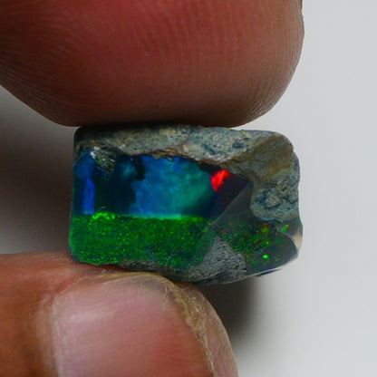 Rare Black Opal 10.25 Carats | Natural Black Ethiopian Opal Rough - Ready for Cutting & Jewelry!