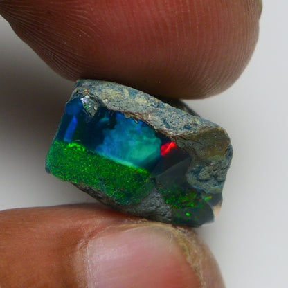 Rare Black Opal 10.25 Carats | Natural Black Ethiopian Opal Rough - Ready for Cutting & Jewelry!