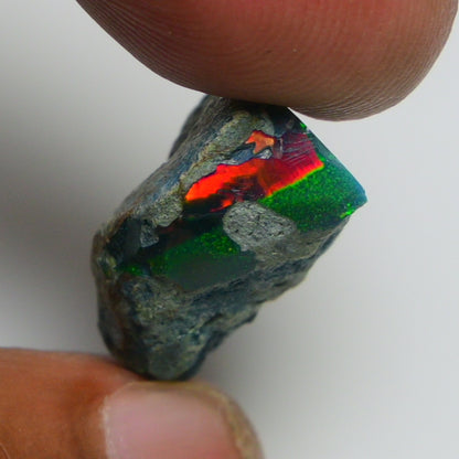 Rare Black Opal 10.25 Carats | Natural Black Ethiopian Opal Rough - Ready for Cutting & Jewelry!