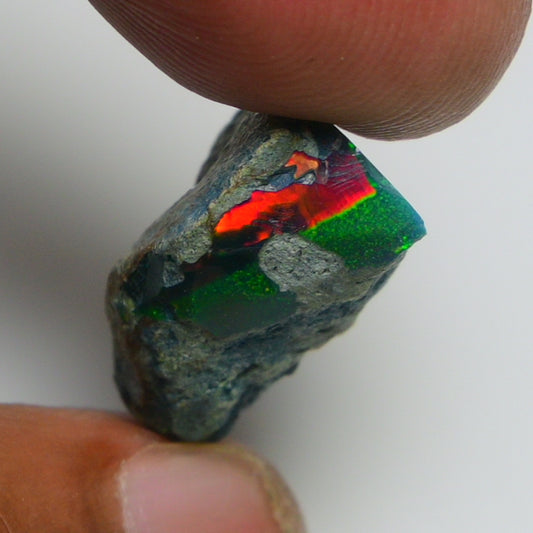 Rare Black Opal 10.25 Carats | Natural Black Ethiopian Opal Rough - Ready for Cutting & Jewelry!