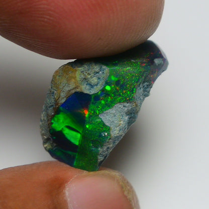Rare Black Opal 10.25 Carats | Natural Black Ethiopian Opal Rough - Ready for Cutting & Jewelry!