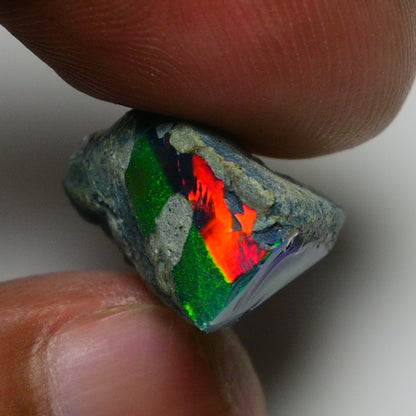Rare Black Opal 10.25 Carats | Natural Black Ethiopian Opal Rough - Ready for Cutting & Jewelry!
