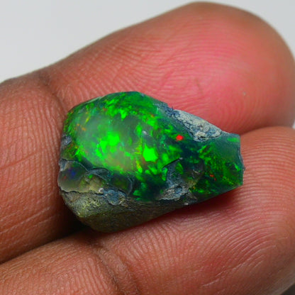Rare Black Opal 10.00 Carats | Natural Black Ethiopian Opal Rough - Ready for Cutting & Jewelry!
