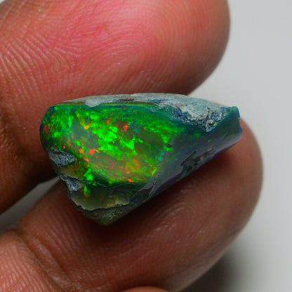 Rare Black Opal 10.00 Carats | Natural Black Ethiopian Opal Rough - Ready for Cutting & Jewelry!