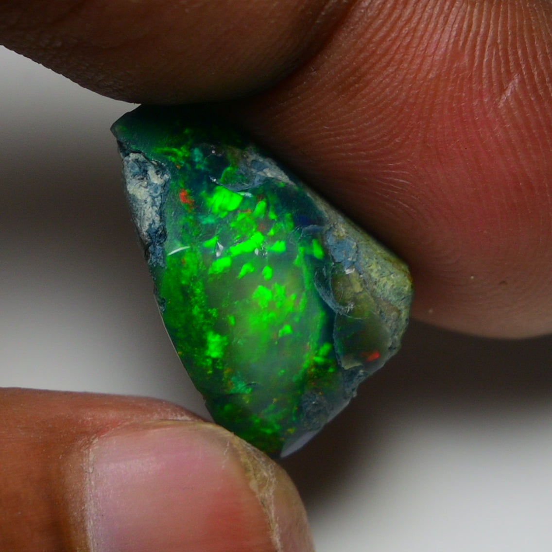 Rare Black Opal 10.00 Carats | Natural Black Ethiopian Opal Rough - Ready for Cutting & Jewelry!